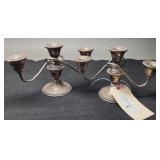 Weighted Sterling Silver Candelabrum Set 6" Tall,
