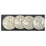 (4) W. Liberty Half Dollars: 1936, 42-P&D, 43