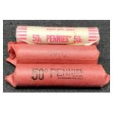 (3) Rolls L. Cents: 1970-S, 72-D, Memorial ?