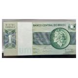 1965 Brazil 1 Un Cruzeiro Banknote Unc.