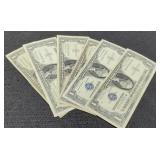 (6) 1957 $1 Silver Certificate Notes