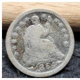 1854 Liberty Seated Half Dime