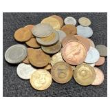 Lot w/ 40+ Foreign Coins, Nice Variety