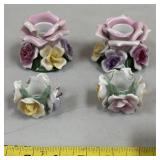 Ceramic Floral Candlesticks