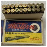 Box of Western .30-40 Krag Ammunition