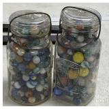 2 Quart Jars of Marbles