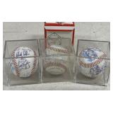 3 - Baseballs w/ Autographs