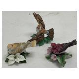 3 - Lefton Bird Figurines