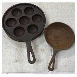 2 Iron Skillets