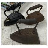 3 Cast Iron Sad Irons