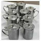 9 - Stainless Cream Pitchers