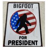 Big Foot Metal Sign  12"  x16"