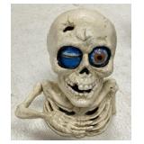 Cast Iron Mechanical Skull Bank