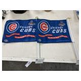 2  Chicago Cubs Window Flags