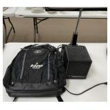 Desk Lamp, Heater and Backpack