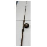 90" Fishing Rod with Wood Reel