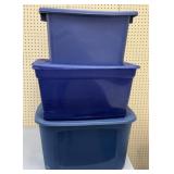 3 - Storage Totes with Lids