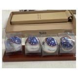 4 - American Virtue Baseballs w/ Stand