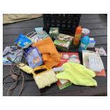 Dairy Crate Full of Cleaners/Chemicals