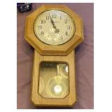 Oak Battery Wall Clock