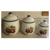 3 pc Apple Canister Set
