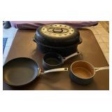 Large Roaster and Saucepans
