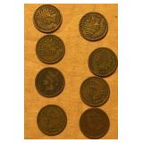 8 - Indian Head Pennies
