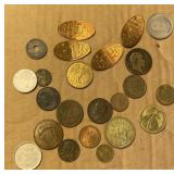 Lot of Foreign Coins & Tokens