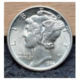 1944-D Mercury Dime BU Full Bands