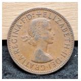 1956 Great Britain Half Penny