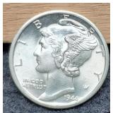 1944-D M. Dime MS63 Full Bands