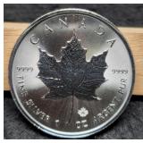 2021 1 Troy Oz. Silver Canada $5 Maple Leaf