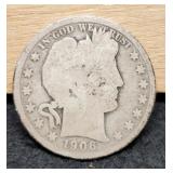 1906-D Barber Half Dollar
