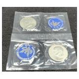 (2) 1971-S Silver Unc. Ike Dollars