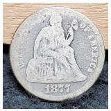 1877 Liberty Seated Dime
