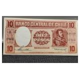 1958/59 Chile 10 Pesos Unc.