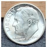 1948-D R. Dime MS65