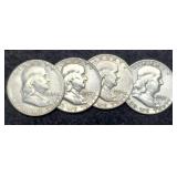 (4) F. Half Dollars: 1954-D&S, 57-P&D