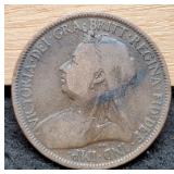 1901 Great Britain Half Penny