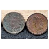 (2) Indian Head Cents: 1864 Bronze, 1896