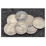 (7) Liberty Seated Dimes AG To Less