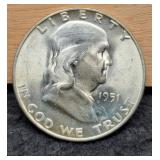 1951-S F Half Dollar MS