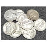(10) Mercury Dimes