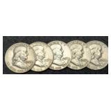 (5) 1957-D F. Half Dollars