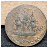 1791 Hull Copper Half Penny Token, Lettered Edge