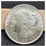 1921 Morgan Dollar AU