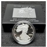 2023-S Proof Silver Eagle w/ Case & COA