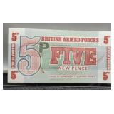 1972 British Armed Forces 5 New Pence Unc.