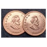 (2) 1853-2003 Lincoln Illinois/Abe Lincoln Tokens