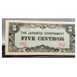 1942 Japan 5 Centavos Occupation Of